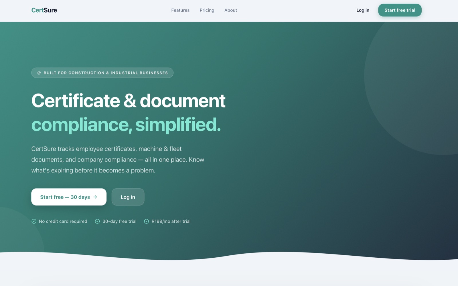 CertSure — certificate and document compliance, simplified